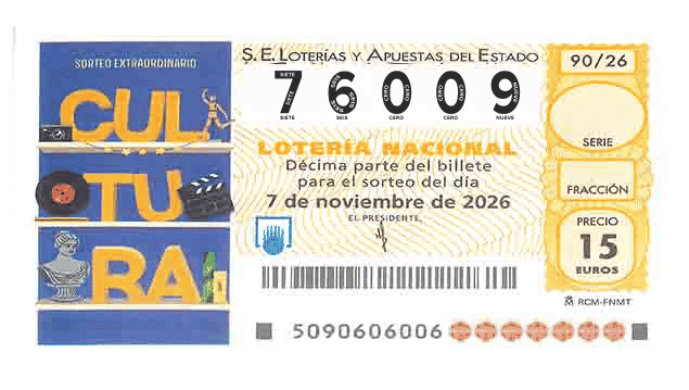 Décimo 76009 del sorteo 90-07/11/2026 Sábado