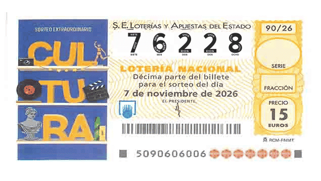 Décimo 76228 del sorteo 90-07/11/2026 Sábado