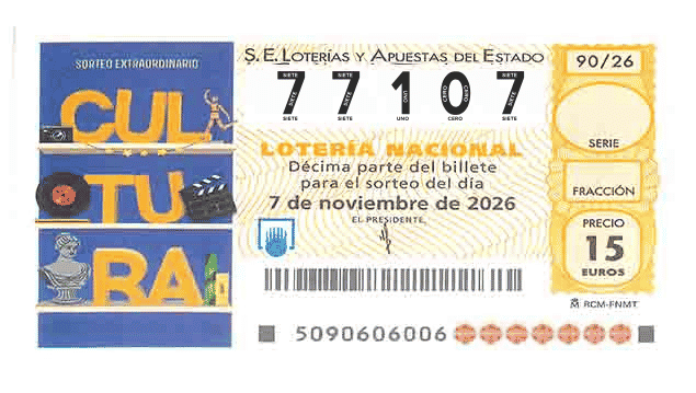 Décimo 77107 del sorteo 90-07/11/2026 Sábado