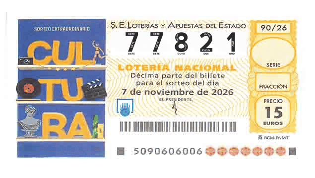 Décimo 77821 del sorteo 90-07/11/2026 Sábado