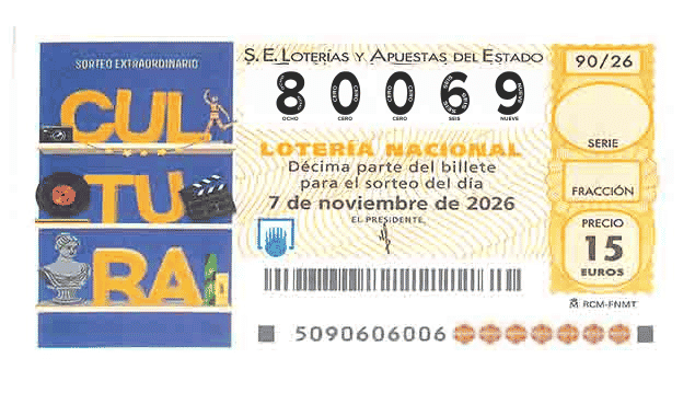 Décimo 80069 del sorteo 90-07/11/2026 Sábado