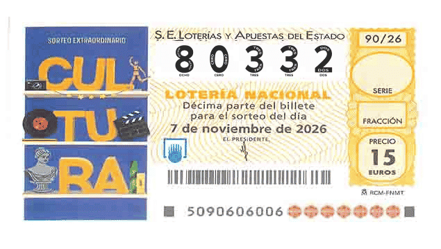 Décimo 80332 del sorteo 90-07/11/2026 Sábado