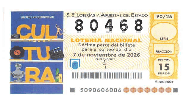 Décimo 80468 del sorteo 90-07/11/2026 Sábado