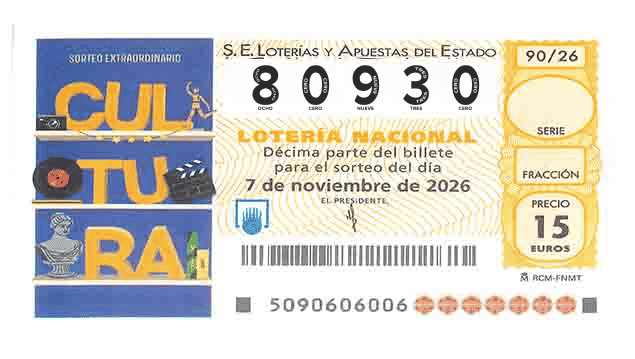Décimo 80930 del sorteo 90-07/11/2026 Sábado