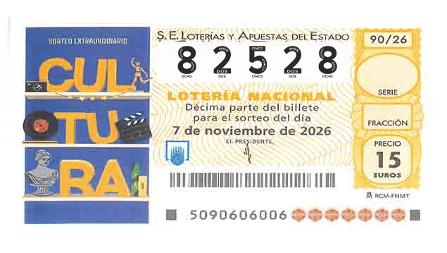 Décimo 82528 del sorteo 90-07/11/2026 Sábado