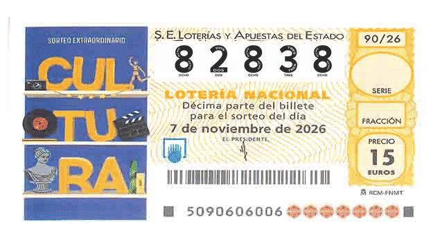 Décimo 82838 del sorteo 90-07/11/2026 Sábado