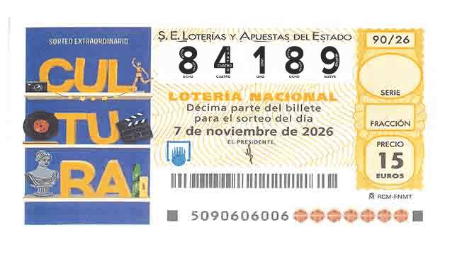Décimo 84189 del sorteo 90-07/11/2026 Sábado