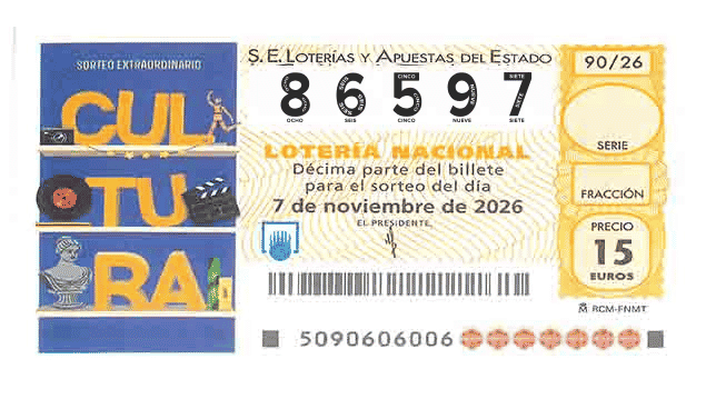 Décimo 86597 del sorteo 90-07/11/2026 Sábado