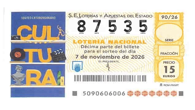 Décimo 87535 del sorteo 90-07/11/2026 Sábado