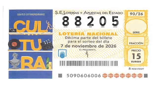 Décimo 88205 del sorteo 90-07/11/2026 Sábado