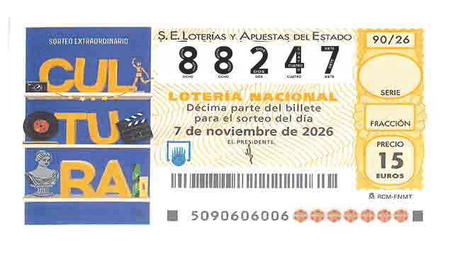 Décimo 88247 del sorteo 90-07/11/2026 Sábado