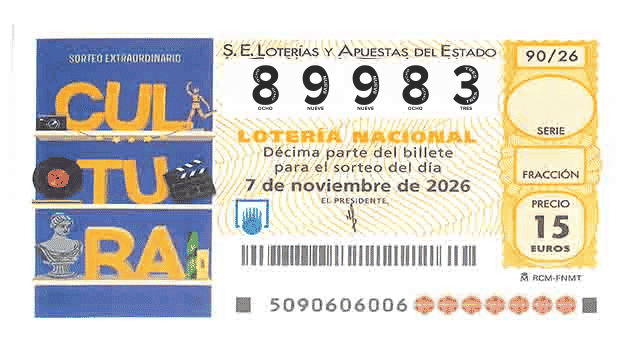 Décimo 89983 del sorteo 90-07/11/2026 Sábado