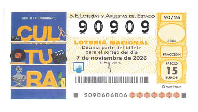 Décimo 90909 del sorteo 90-07/11/2026 Sábado