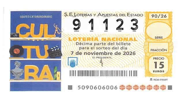 Décimo 91123 del sorteo 90-07/11/2026 Sábado
