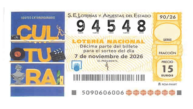 Décimo 94548 del sorteo 90-07/11/2026 Sábado