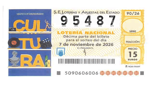 Décimo 95487 del sorteo 90-07/11/2026 Sábado