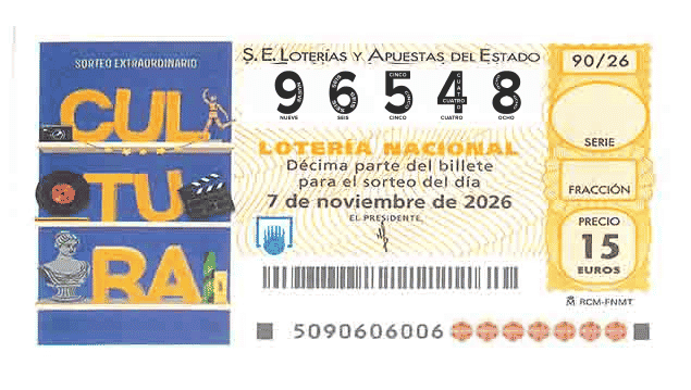 Décimo 96548 del sorteo 90-07/11/2026 Sábado