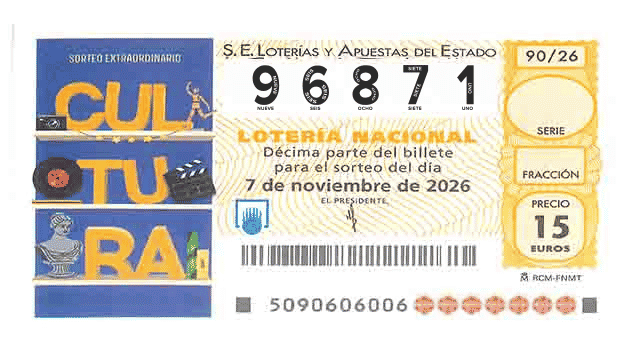 Décimo 96871 del sorteo 90-07/11/2026 Sábado