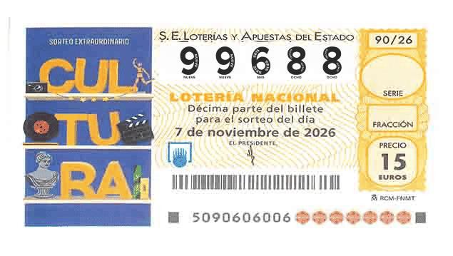 Décimo 99688 del sorteo 90-07/11/2026 Sábado