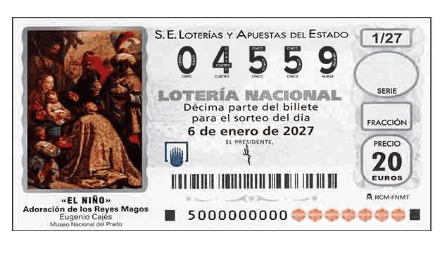 Décimo 04559 del sorteo 1-06/01/2027 El Niño