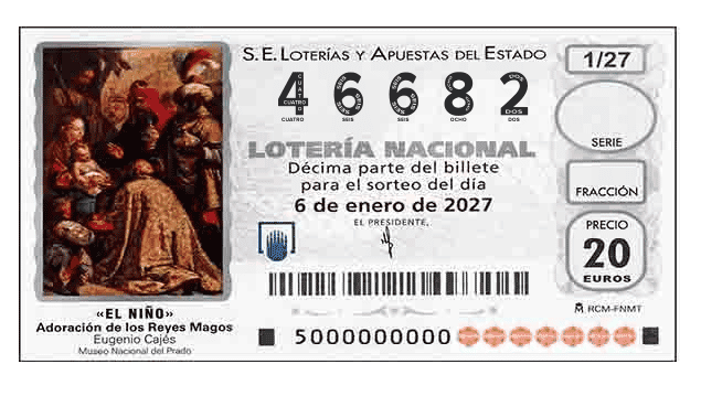 Décimo 46682 del sorteo 1-06/01/2027 El Niño