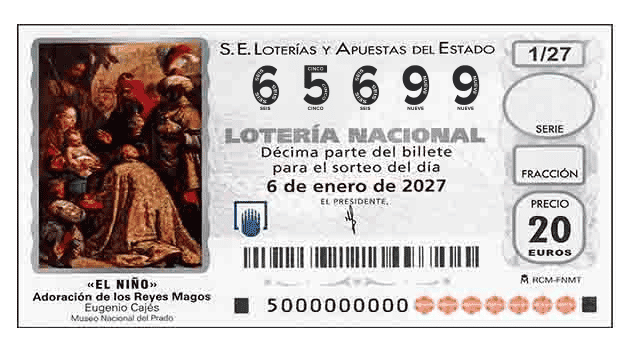Décimo 65699 del sorteo 1-06/01/2027 El Niño